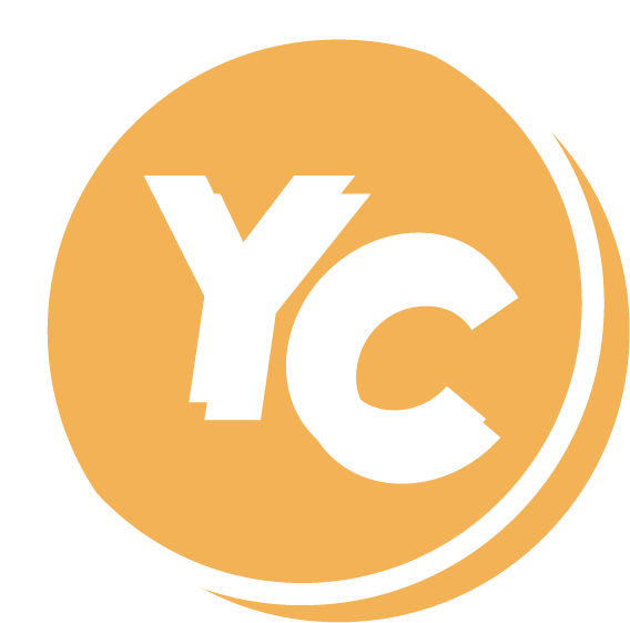 yellow and white, shown on dark